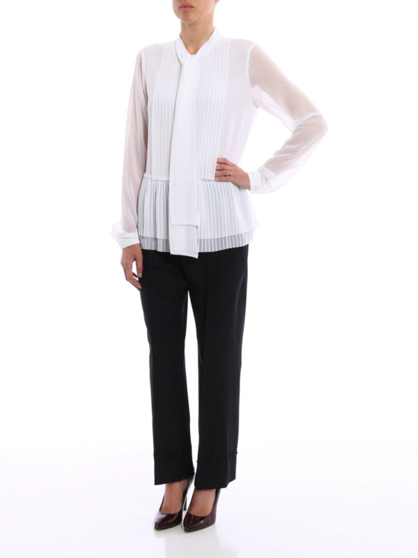 Semi sheer chiffon shirt 