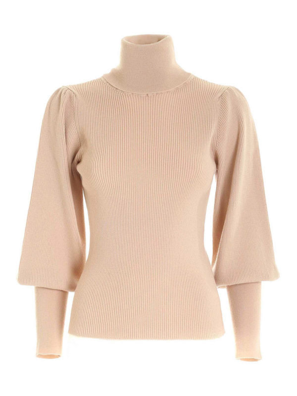 Turtlenecks Polo Necks Semicouture Scarlet Turtleneck In Nude Color