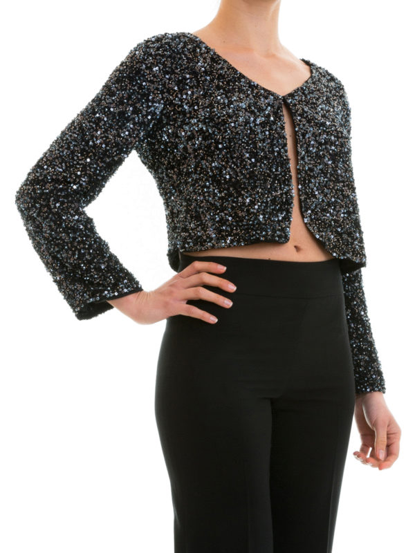 Sequin embellished crop jacket 
