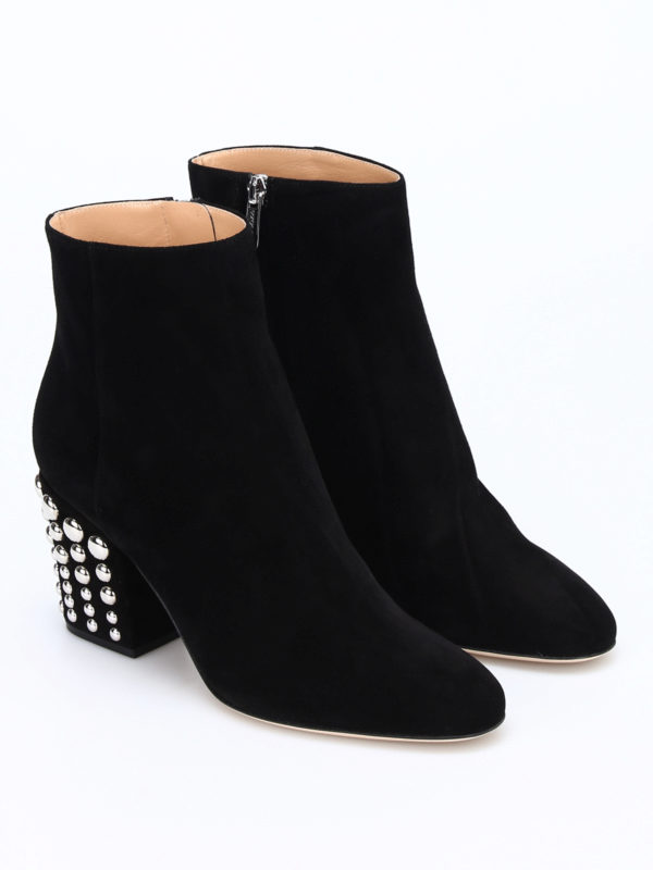 studded heel booties