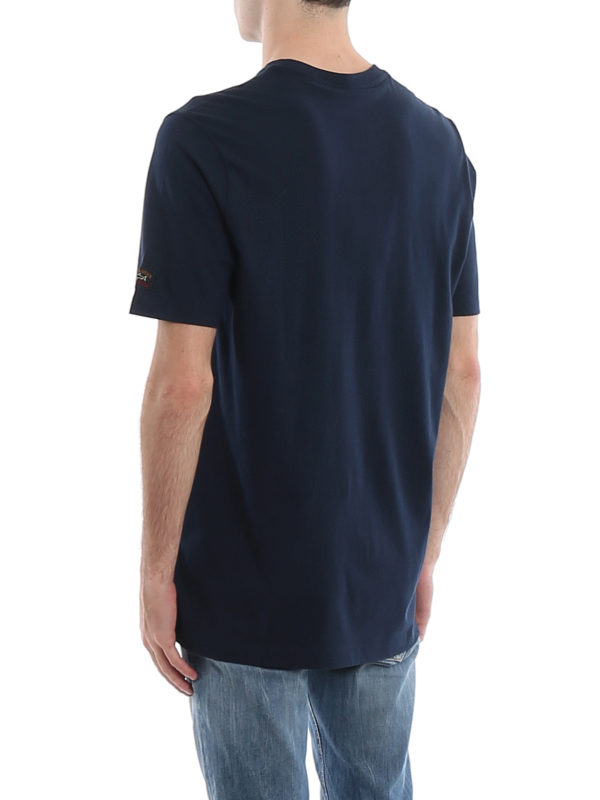 Shark logo embroidery jersey T-shirt shop online: PAUL & SHARK