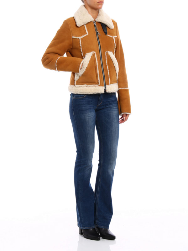 coach shearling jacket mens