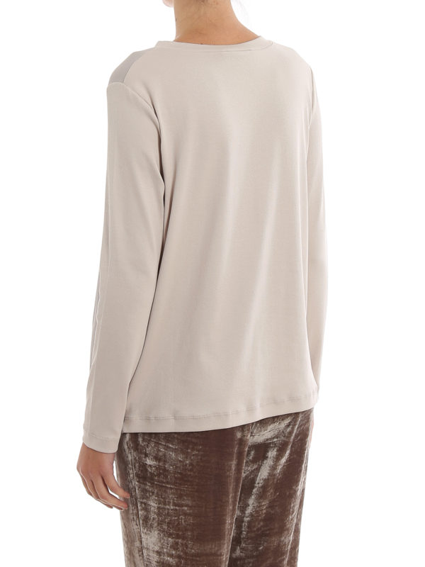 Silk and cotton asymmetric blouse shop online: FABIANA FILIPPI