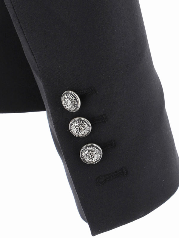 balmain blazer silver buttons