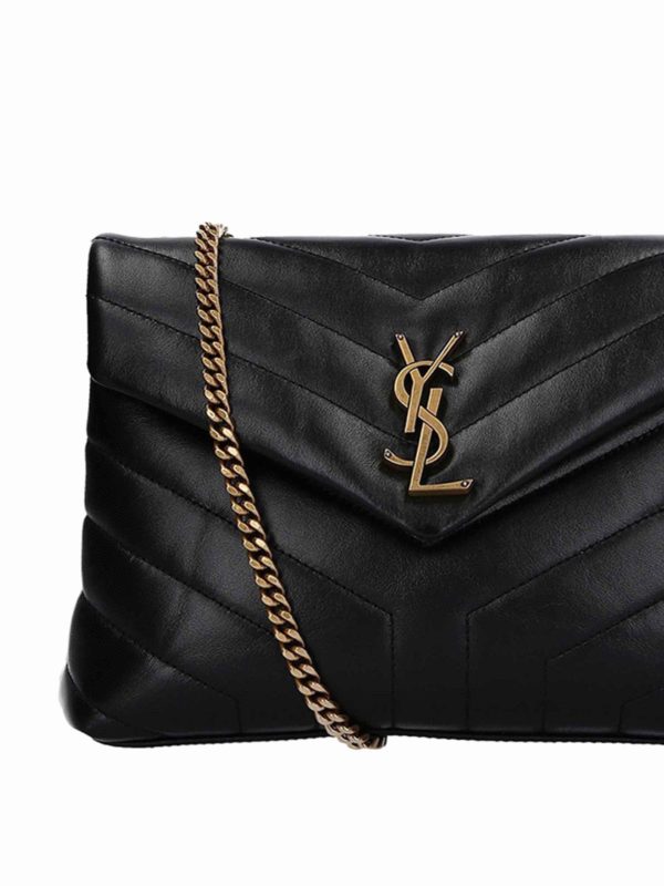 Borse a spalla Saint Laurent - Borsa Small Loulou in pelle trapuntata nera  - 494699DV7271000