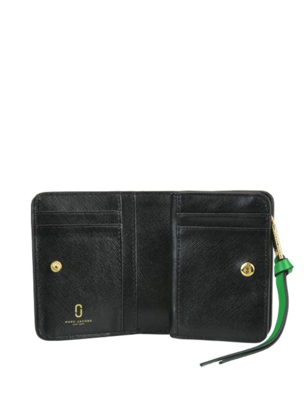 marc jacobs compact wallet black