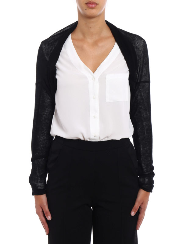 black cashmere shrug