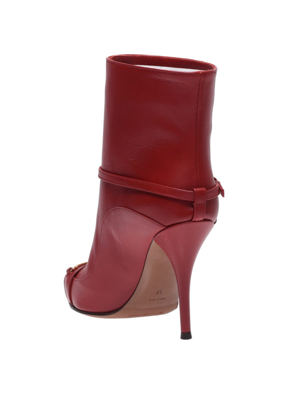 stiletto heel leather boots