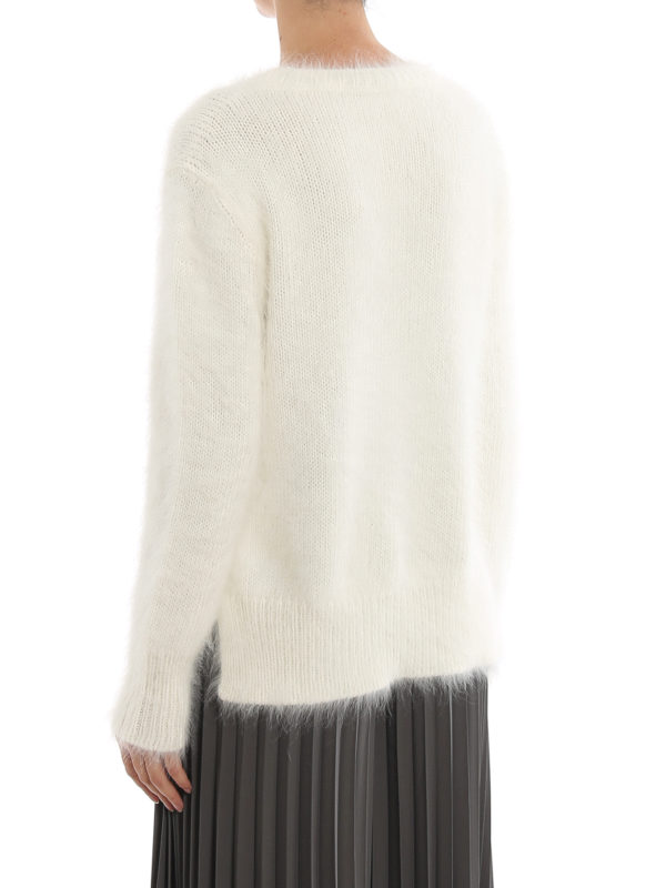 Rundhalspullover - Weiß shop online: FABIANA FILIPPI