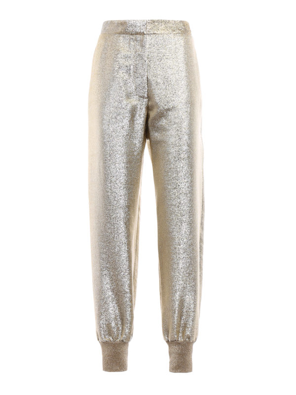 glitter trousers gold