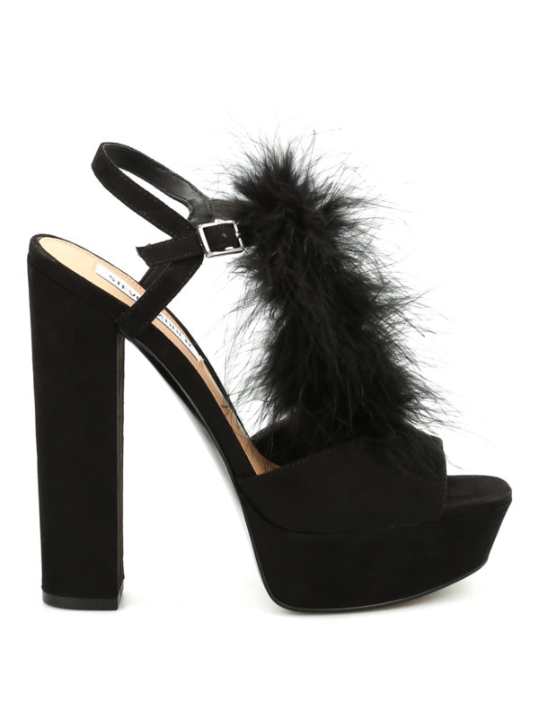 steve madden heels with feathers