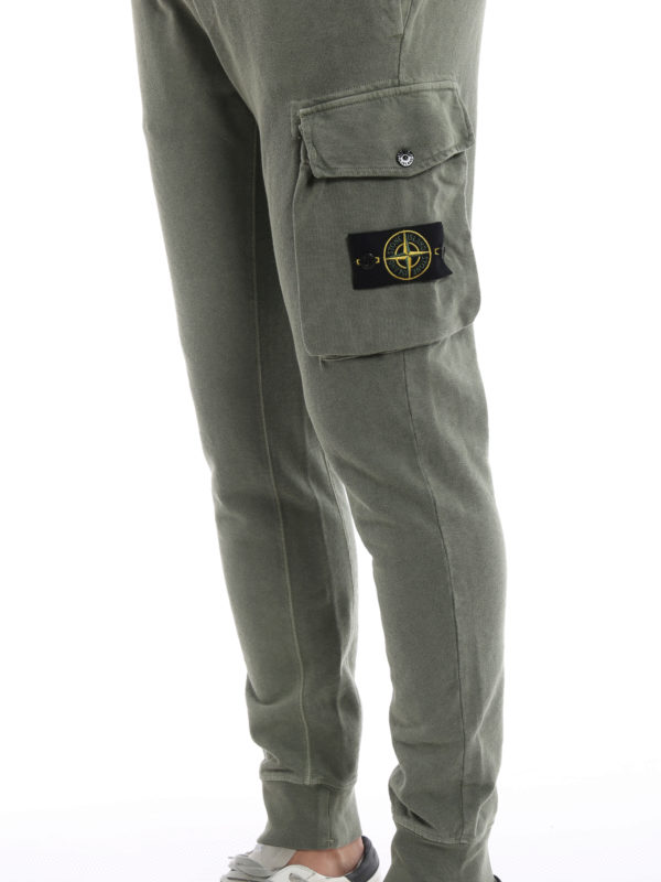 Stone island joggers green sale