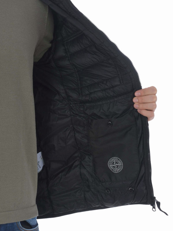 stone island micro yarn down jacket black