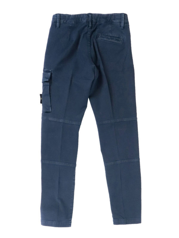 Casual trousers Stone Island Junior - Garment dyed cargo pants ...