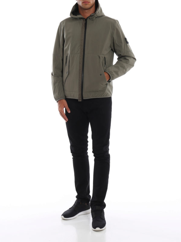 stone island soft shell jacket olive
