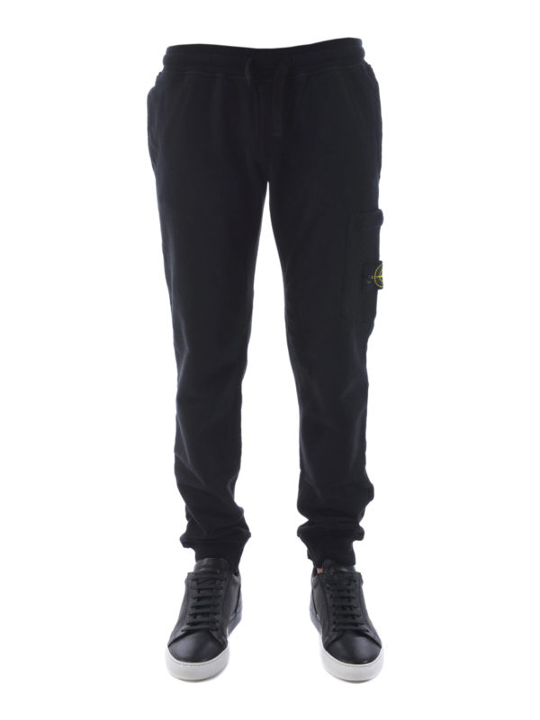 stone island tracksuit bottoms black