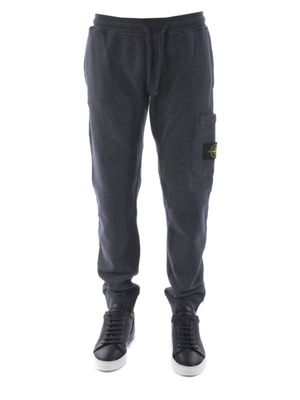 Grey cotton fleece track pants - 60320V1067