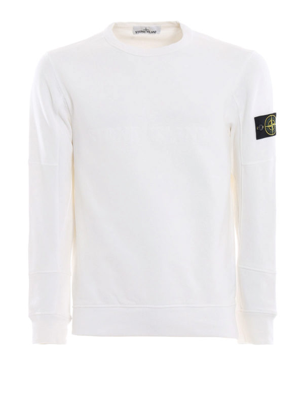 stone island embroidered sweatshirt