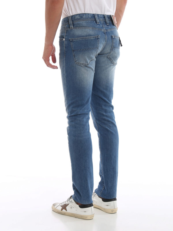 Stone washed denim Leonardo jeans 