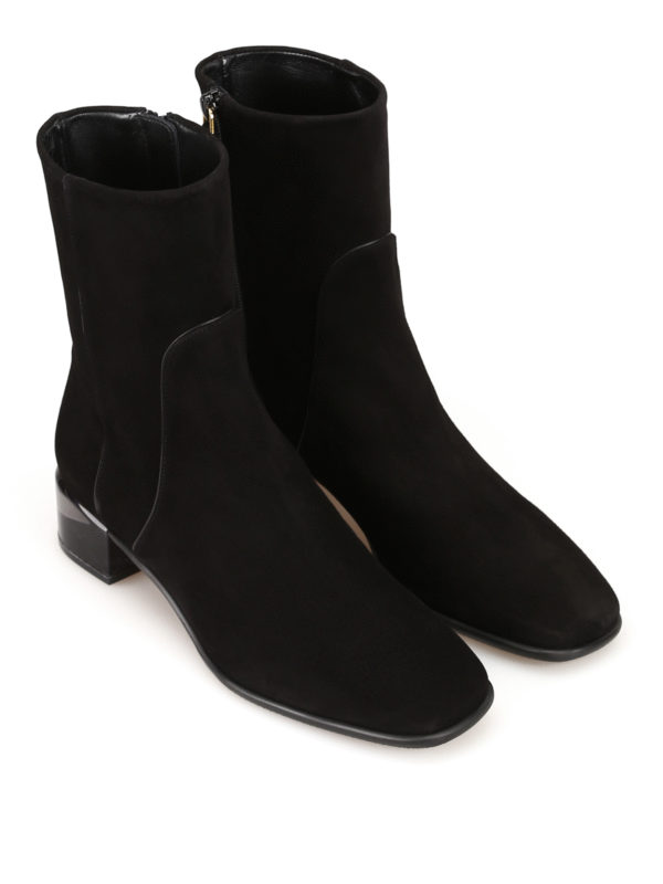 black suede pixie boots