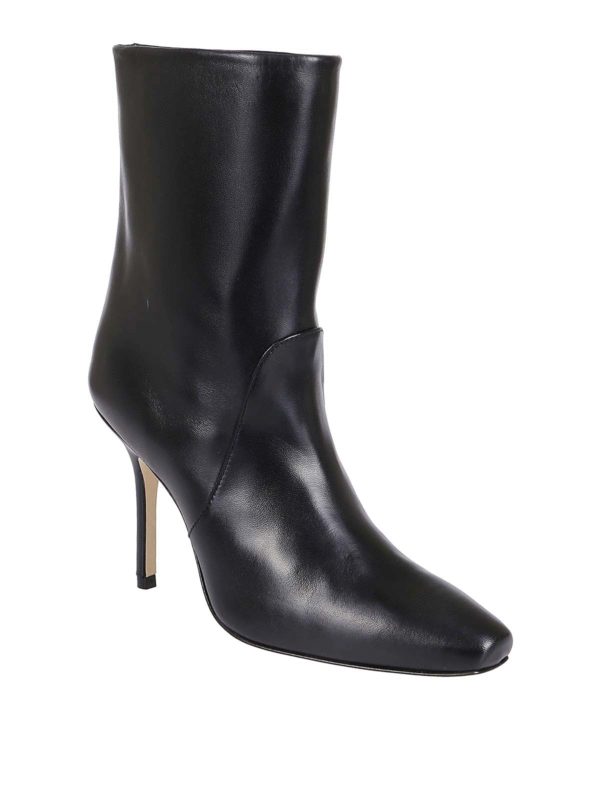 stuart weitzman patent leather ankle boots