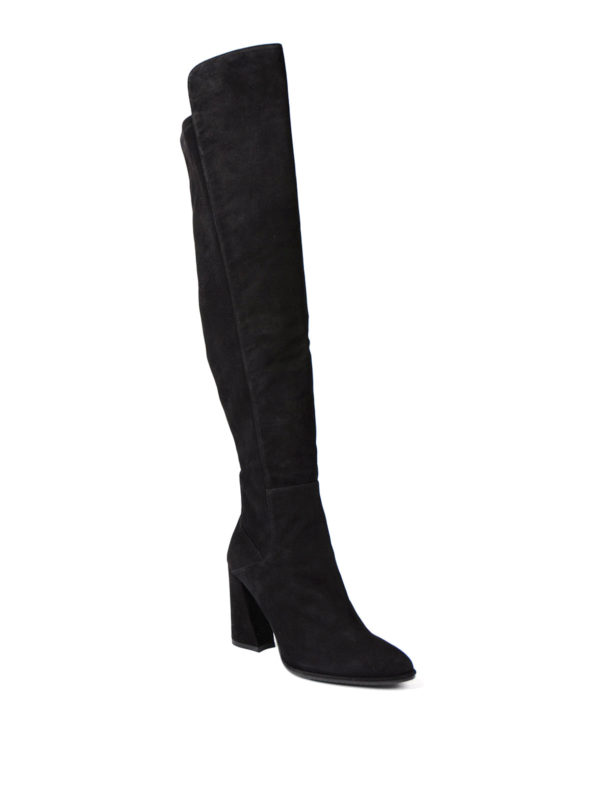 stuart weitzman stretch back suede over the knee boots