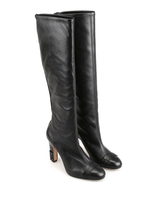 stuart weitzman black leather booties