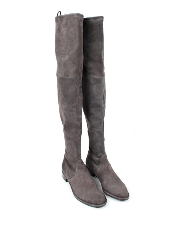stuart weitzman grey suede boots