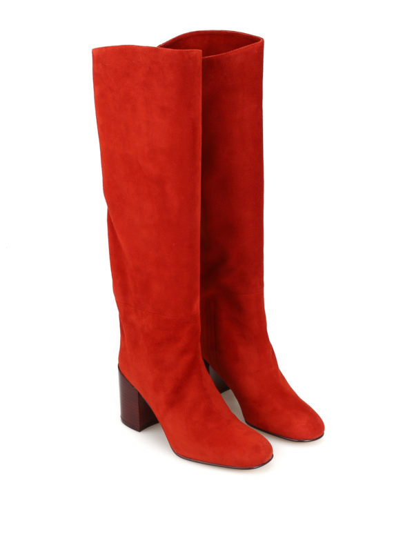 stuart weitzman red suede boots