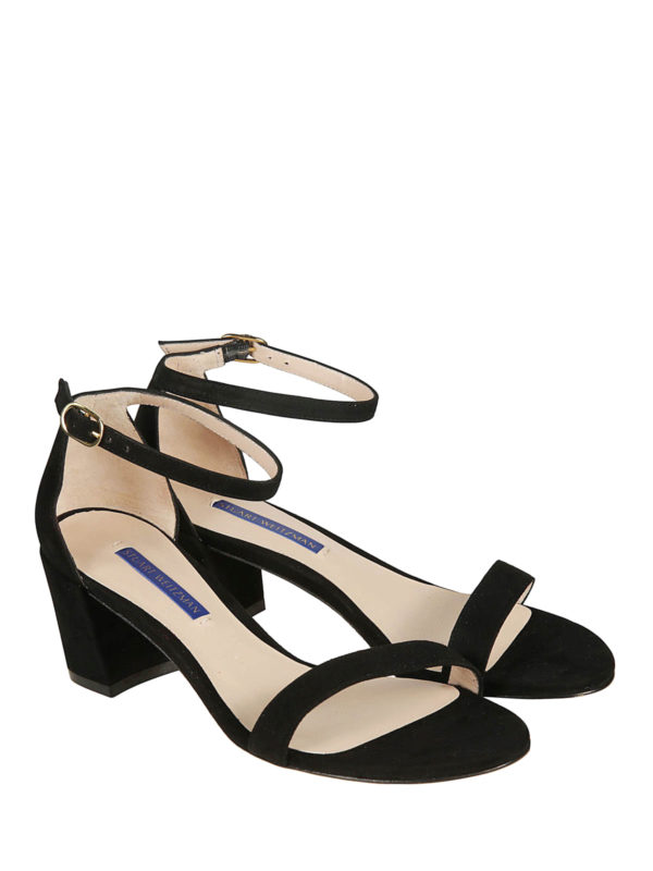 black suede sandals low heel