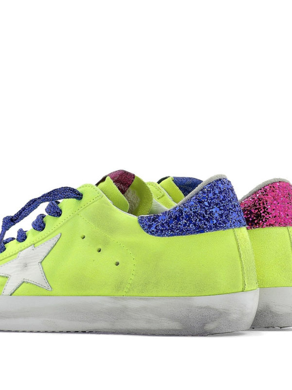 Sneakers Golden Goose superstar GMF00101.F000342.80304 silver / white  yellow fluo | FRMODA.com