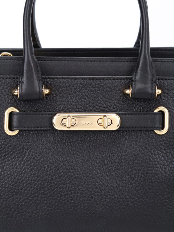 coach black leather pouch