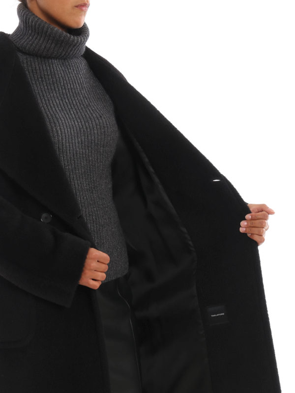 Daisy alpaca and wool hooded coat 