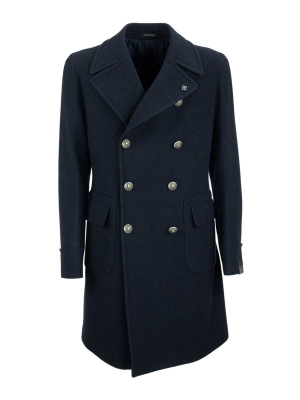 Tagliatore - Carlo wool blend double-breasted coat - short coats ...