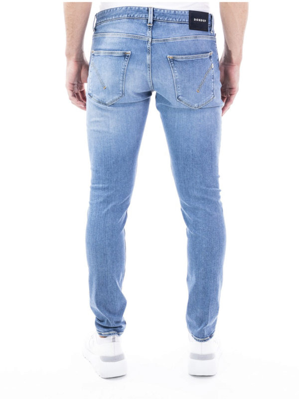 Tailored light wash denim jeans 