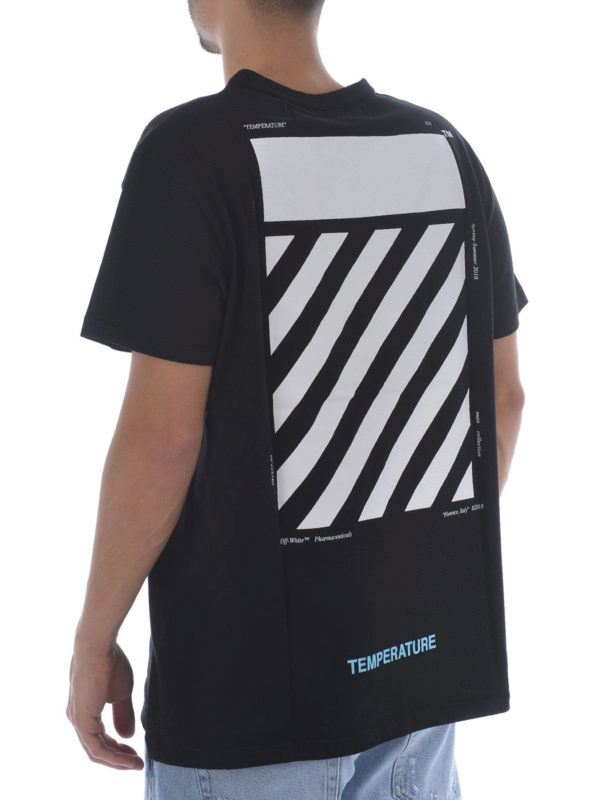 off white black temperature t shirt