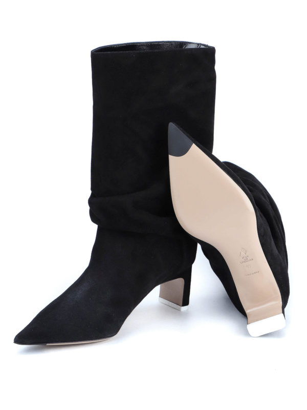 black suede boots pointed toe