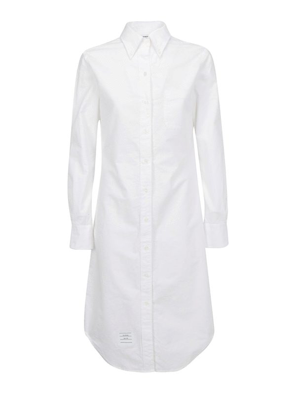 Thom Browne Cotton knee length shirt dress knee length dresses