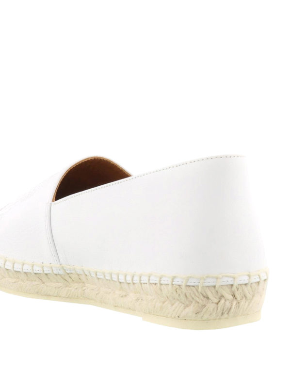 Tiger white leather espadrilles 