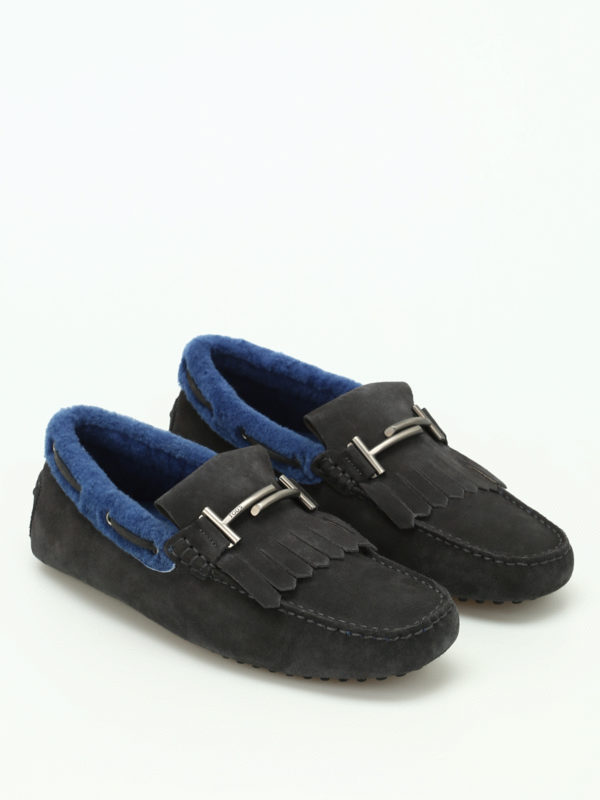 tod's shearling loafers