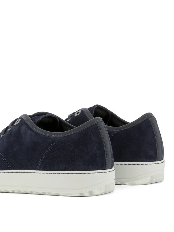 lanvin blue suede sneakers