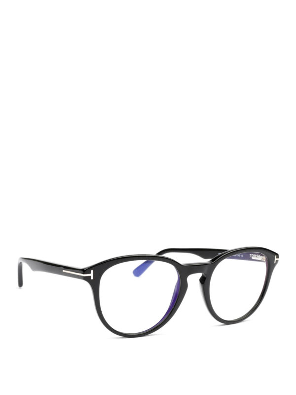 Glasses Tom Ford - Black acetate oval eyeglasses - FT5556B001 