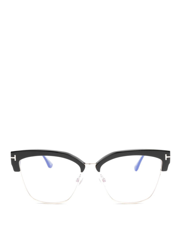 Glasses Tom Ford - Black metal and acetate eyeglasses - FT5547B001