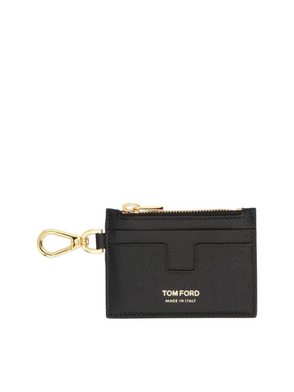 Wallets & purses Tom Ford - Neck strap card holder in black -  Y0310TLCL081U9000