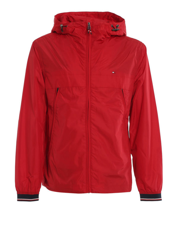 Tommy Hilfiger Water repellent hooded windbreaker casual jackets