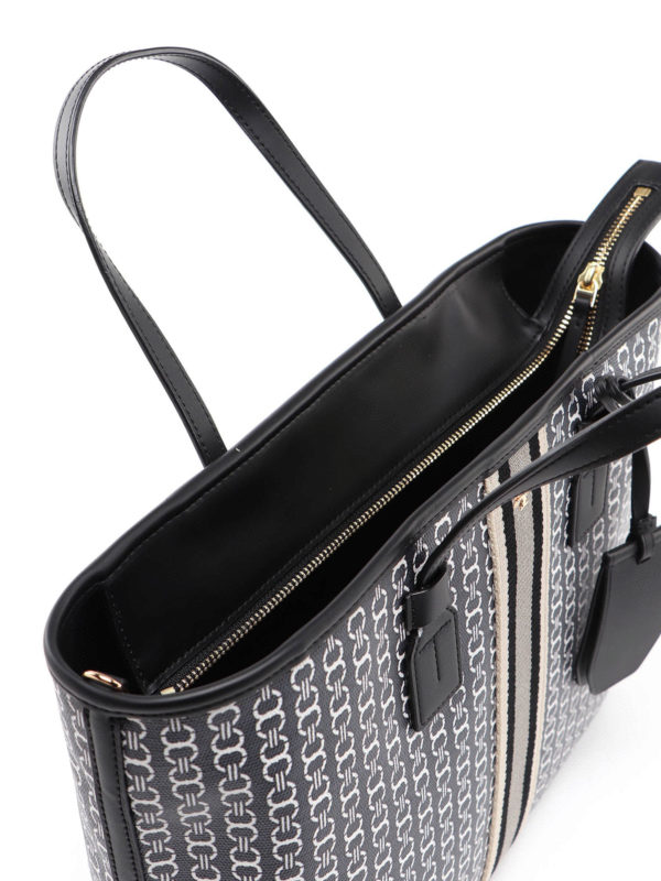 tory burch gemini link small tote black