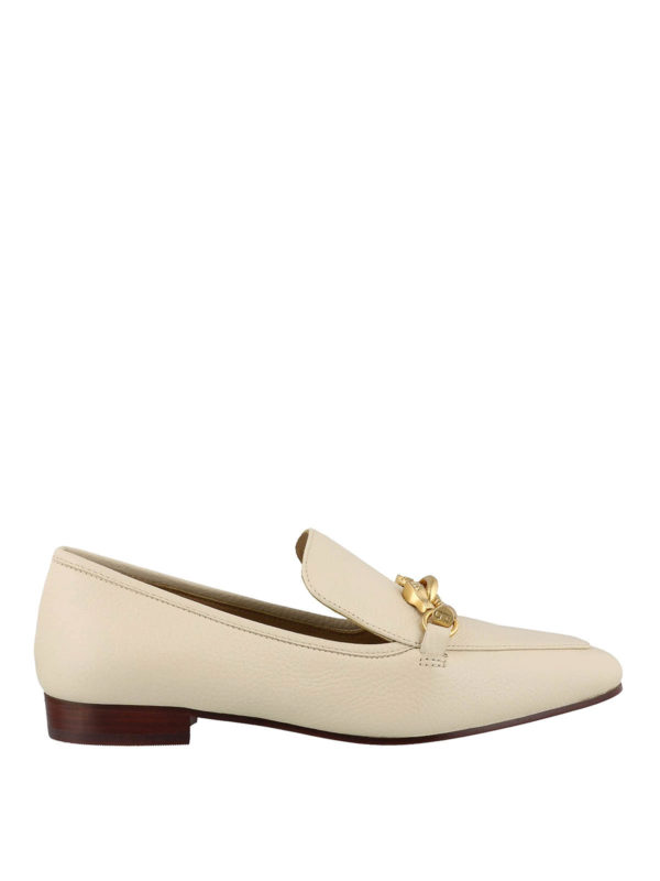 tory burch white loafers