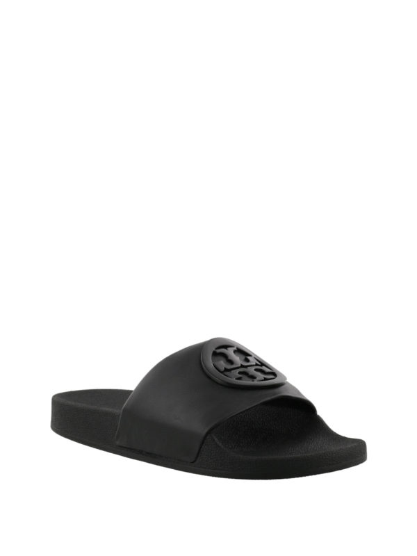 Sandals Tory Burch - Lina black leather slide sandals - 45518001
