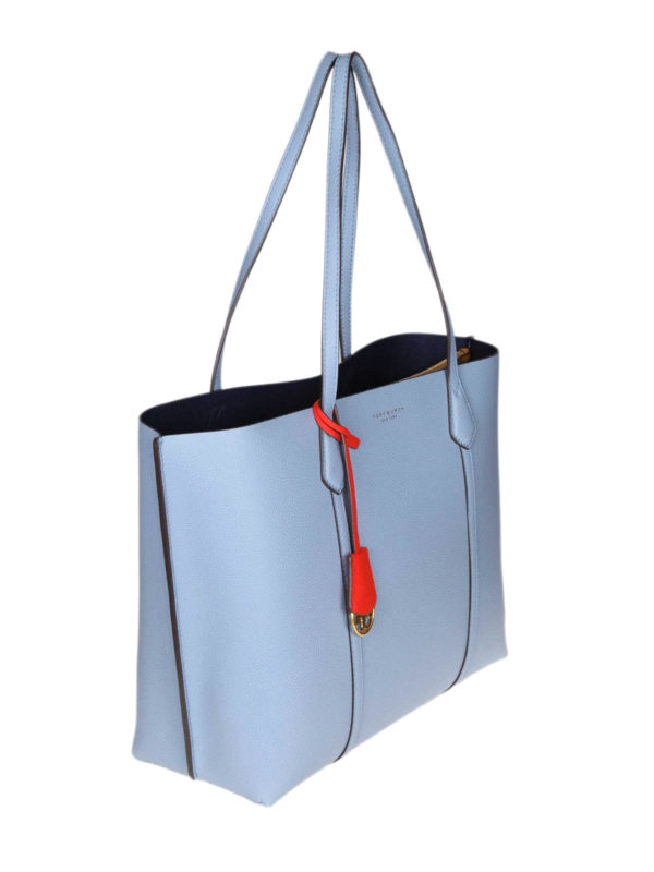 tory burch perry tote light blue