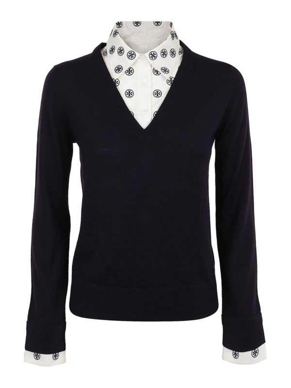 V necks Tory Burch - Dickie sweater - 74525411411 | Shop online at iKRIX
